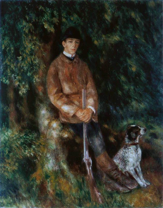 Pierre Auguste Renoir Portrait of Alfred Berard with His Dog Norge oil painting art